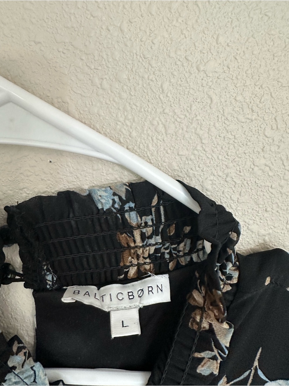 Baltic Born Black Maxi Dress with Pale Blue Floral Print - Picture 3 of 5